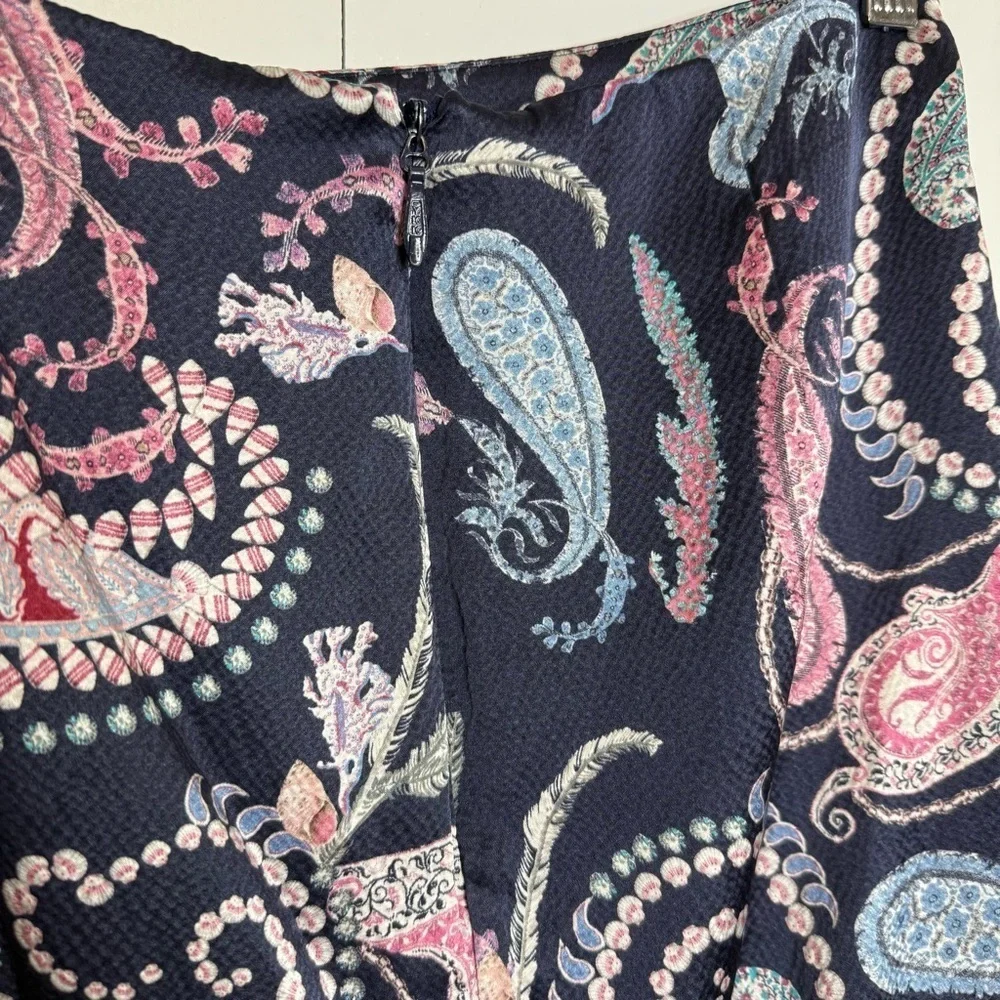 Thurley - Crown Of Thornes Mini Skirt - 100% silk - Nautical/mermaid - US 4